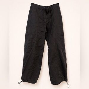 Black Cargo Pants – Relaxed Fit w/ Adjustable Hem